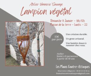visuel décrivant l'atelier vannerie du 11 janvier 2026 